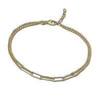 Bracelet Fantaisie Femme En Argent 925 Plaqué Or, 19 Cm + 2 Cm, Modèle « silberdream  » Sdak0049y