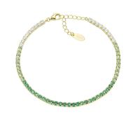 Bracelet Femme Amen TENNIS DÉGRADÉ VERT Argent 925 Doré Code BT25DEGVE17