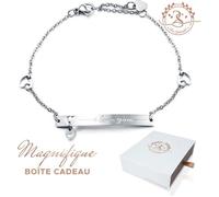 Bracelet femme Amour Baigné dans l’OR 18K. Magnifique coffret cadeau offert. Cadeau Noël, anniversaire maman, mariage. 2SPLENDID®