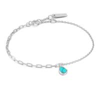 Bracelet femme Ania Haie Turning Tides B027-02H - Argenté - Argent 925 plaqué rhodium - Turquoise 4,5 x 5,5 mm
