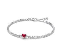 Pandora Bracelet Rivière Cœur Rouge Scintillant 18 cm