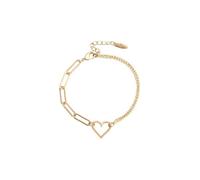 Bracelet - Femme - Coeur - évidé - Maille - Plaqué Or Jaune 750/1000 - 3 Microns - 18 cm