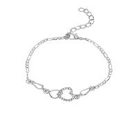 Bracelet Femme Creux Micro Bijoux incrustés Bracelets en Forme de Cœur Bracelet Fitness Étanche Natation, taille unique, Acier allié, Pas de gemme