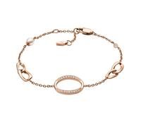 Bracelet femme - FOSSIL - Bracelet Fossil pampilles rosées maillons vintage - Couleur de la matière:Rose