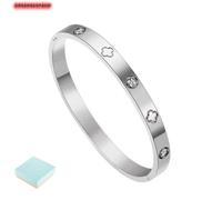 Bracelet femme- incrustation diamant de Plaqué 18K bracelet féminin de mode sauvage bracelet- acier