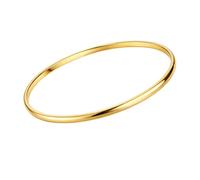 Bracelet Femme JONC RIGIDE Plaqué Or 18 Carats - Fil Plat Largeur 3mm - Bracelet Esclave Moderne Diamètre 62mm - Bijou Poinçonné Éclat Luxe - Cadeau Anniversaire Noël - Design Épuré et Minimaliste