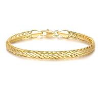 Bracelet - Femme - Maille Palmier - 19 cm - Largeur - 4 mm - Plaqué Or Jaune 750/1000 - 3 Microns