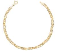 Bracelet Femme Or Jaune Véritable - Maille Singapour - L'ATELIER D'AZUR - 18cm - Adulte - Doré - Femme