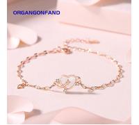 Bracelet femme - original -argent sterling 925 - Trajectoire du cœur -Bracelets de qualité - lovely bracelet-or rose