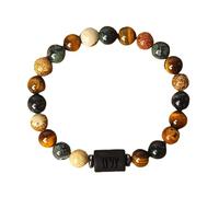 Bracelet Femme Pierre Naturelle, 12 Signes du Zodiaque Constellation Bracelets Pierre Oeil De Tigre Naturel Stretch Bracelet Charme Constellation Signes Corde Bracelet Bracelet Horoscope pour Hommes