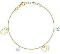 Bracelet femme plaqué or avec pendentifs argent LPS05AWV60