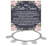 Bracelet Femme Pour Ma Belle-Sœur Anniversaire ou Noël Acier Inoxydable Poli de Très Haute Qualité Idées Cadeaux pour Elle Belle-Sœur - Coffret avec DÉDICACE incluse (Bracelet À ma belle-soeur 7)