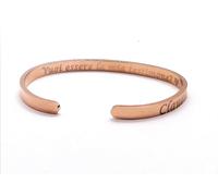 Bracelet Femme Rigide En Acier Or Rose Pour Témoin De Mariage Gravure Cadeau