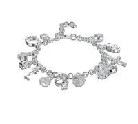 Bracelet Femmes Connecté Messages Bracelet Anneaux argent sterling 925, pendentif en à la , cadeau pour filles, art de beauté intelligent et attrayant Maman Rose Cadeau Mm Et Bijoux (Silver, One Size)