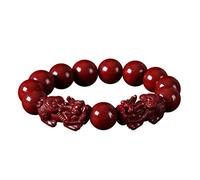 Bracelet Feng Shui Bracelet Bonne Chance Feng Shui Cinabre pour Chance Richesse Élasticité Taliman 0, 47 pouce.