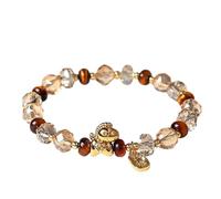 Bracelet Feng Shui en cristal œil de tigre - Amulette de l'année du cheval 2026 pour la chance et la prospérité, One Size, Pierre, Pas de pierre précieuse