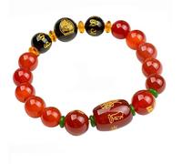 Bracelet Feng Shui en cristal naturel - Dieux gardiens du zodiaque et bouddhas - Chakra Gemstone Quartz Talisman pour chance et bénédiction, For ox tiger, Pierre, Pas de pierre précieuse