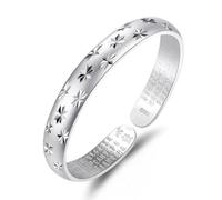 Bracelet Feng Shui Vintage en Argent Pur 999, amulette Bouddhiste tibétaine de Richesse et de Bonne Chance avec Mantra à Six caractères, Pixiu, Sutra du cœur, Bracelet Unisexe réglable(Starry Sky)