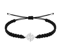 Bracelet fil destin avec symboles en acier inoxydable, amulettes de protection et de chance, amulettes contre le mauvais œil - Bracelet femme/bracelet homme, cadeau original., taille unique, Acier