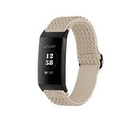Bracelet Fitbit Charge 3,Fitbit Charge 4 Bracelet en nylon élastique avec connexion noire Beige