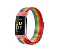 imoshion Bracelet en nylon pour Fitbit Charge 5 - Taille S - Rainbow