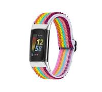 Bracelet Fitbit Charge 5 Bracelet en nylon élastique avec connexion argentée Multicolore