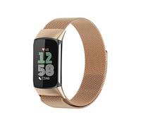Bracelet Fitbit Charge 5 Bracelet milanais magnétique sans aide à l'installation Rose dorée