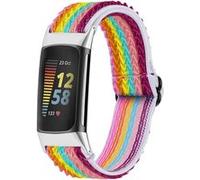 Bracelet Fitbit Charge 5 imoshion Bracelet en nylon élastique avec connexion argentée Multicolore G