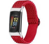 Bracelet Fitbit Charge 5 imoshion Bracelet en nylon élastique avec connexion argentée Rouge G