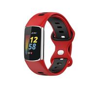 imoshion Bracelet Sport? en silicone pour Fitbit Charge 5 / 6 - Red & Black