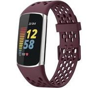 Bracelet Fitbit Charge 6,Fitbit Charge 5 imoshion Bracelet de sport en silicone avec trous Rouge foncé