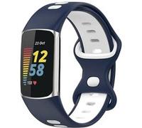Bracelet Fitbit Charge 6,Fitbit Charge 5 imoshion Bracelet de sport en silicone sans trous avec bouton argenté Bleu G