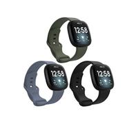 Bracelet Fitbit Sense,Fitbit Sense 2,Fitbit Versa 3,Fitbit Versa 4 Multipack bracelet silicone Noir
