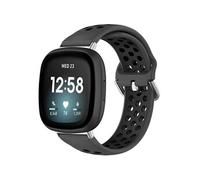 imoshion Bracelet sportif en silicone Fitbit Versa 4 / 3 / Sense (2) - Gris/Noir