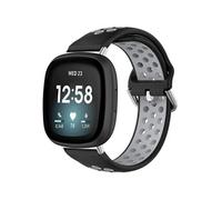 imoshion Bracelet sportif en silicone Fitbit Versa 4 / 3 / Sense (2) - Noir/Gris