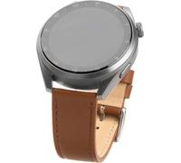 Bracelet fixe en cuir 22mm pour Smartwatch, brun