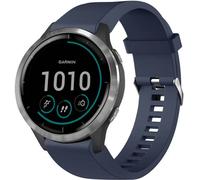 Bracelet Fixed Silicone Strap pour Garmin Fenix 8 (43 mm) / 7S Pro / 7S / 6S Pro / 6S, QuickFit 20 mm, bleu foncé