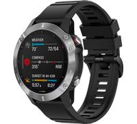 Bracelet Fixed Silicone Strap pour Garmin Fenix 8 (47 mm) / E / 7 Pro / 7 / 6 Pro / 6, QuickFit 22 mm, noir