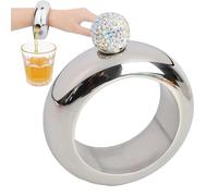 Bracelet Flask - Bracelet en acier inoxydable 3,5 oz pour femme | Portable Hidden Hip Flask Bracelet pour Whiskey, Cocktails & Liquor | Cute Fashion Flask for Parties, Concerts, Festivals, Birthdays &