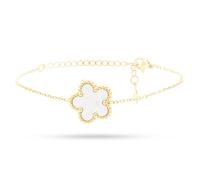 Bracelet Fleur Blanche Or