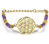 Bracelet Fleur de vie avec améthyste -- ±0.3 cm