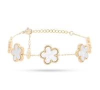 Bracelet Fleurs Blanches Or