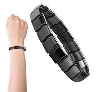 Bracelet Focus Hématite Homme - Accessoire De Purification Mentale De La Bande Énergétique En Pierre Naturelle Pour Homme | Pièce De Support Pour La Stabilité Des Bijoux De