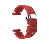 Bracelet For Cuir 18 Mm, 20, 22, Compatible For Les Montres For Seiko, Boucle Papillon, Accessoires Vintage(Red-White,20mm)