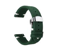 Bracelet For Cuir 18 Mm, 20, 22, Compatible For Les Montres For Seiko, Boucle Papillon, Accessoires Vintage(Green-White,22mm)