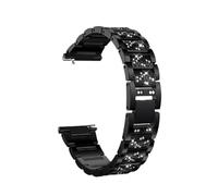 Bracelet for femmes, 18MM 20mm 22mm, adapté au Bracelet de montre Garmin Vivoactive 4/4s/3/Venu 2 1 2S/SQ/Vivomove HR, ceinture en acier métallique(Black-01,18mm)