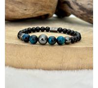 Bracelet force tigre bleu et hematite