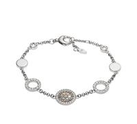FOSSIL Bracelet Pour Femmes, 19 Cm + 2 Cm D'Extension Gris, Bracelet En Acier Inoxydable Argenté, JF02311040, Gris argenté