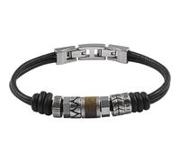 Bracelet FOSSIL en Cuir Noir