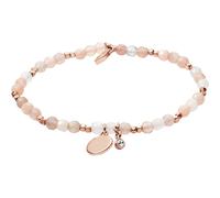 Bracelet FOSSIL en Perle Blanche et Pierre de lune